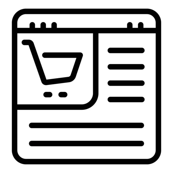 Icono de compra en línea, estilo de esquema — Archivo Imágenes Vectoriales