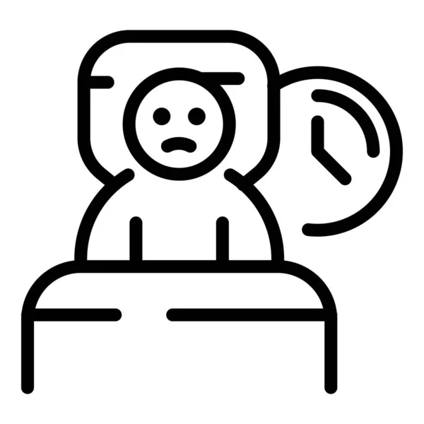 Icono de insomnio, estilo de contorno — Vector de stock