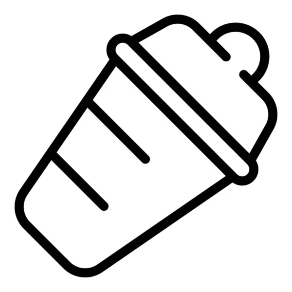 Bar shaker icône, style contour — Image vectorielle
