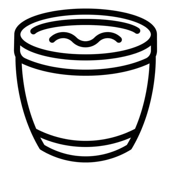 Icône de sauce soja saine, style contour — Image vectorielle