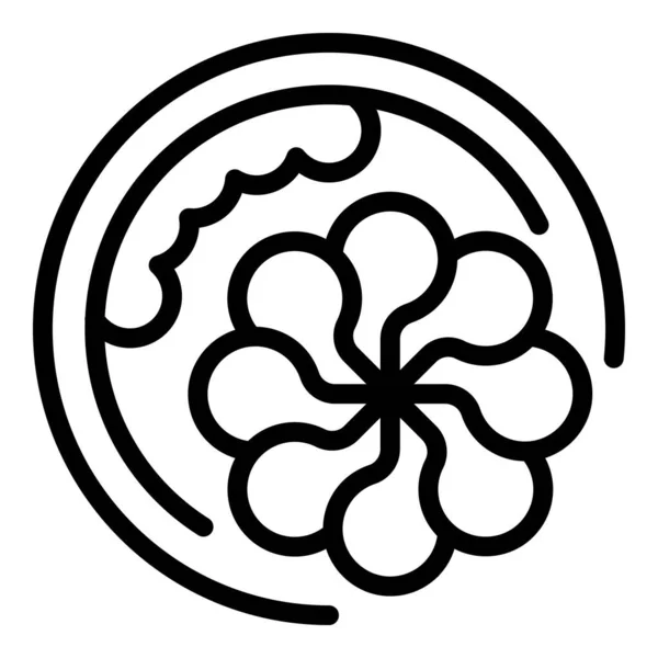 Blume Wasabi Symbol, Umriss Stil — Stockvektor