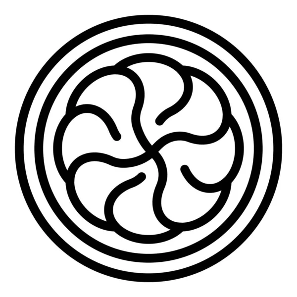Рисовая икона васаби, стиль контура — стоковый вектор