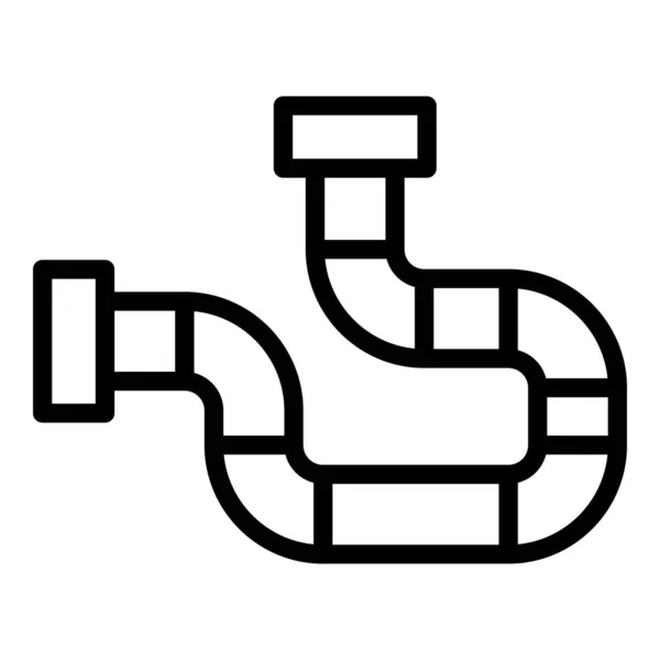 Icono de tubería de queroseno, estilo de contorno — Archivo Imágenes Vectoriales