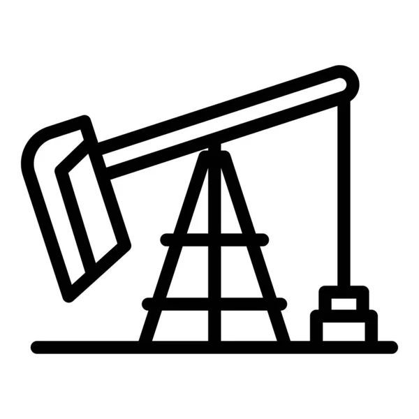 Ikona przemysłu naftowego, styl konturu — Wektor stockowy