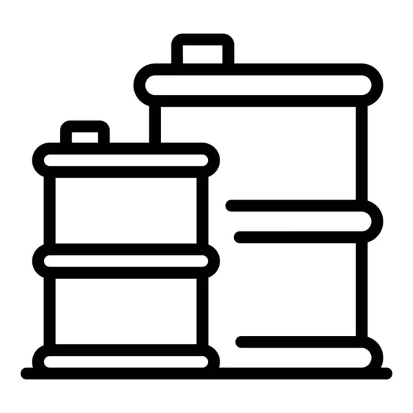 Icono de barriles de queroseno, estilo de contorno — Vector de stock