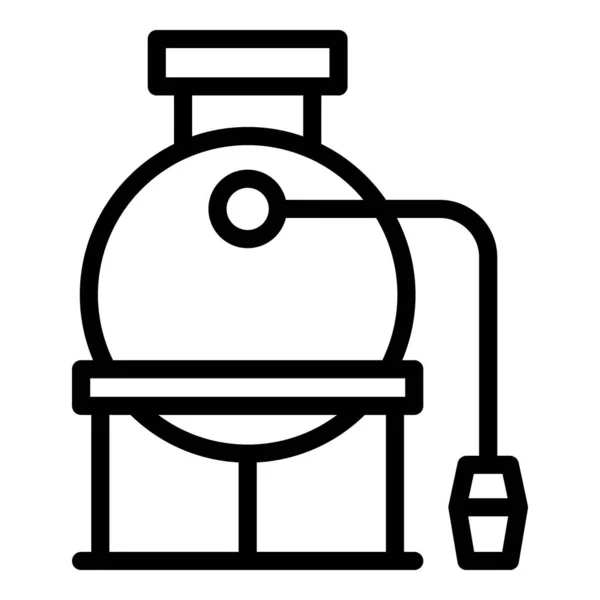 오일 저수조 아이콘, 골자 스타일 — 스톡 벡터