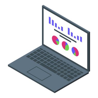 Pazarlama analitik simgesi, izometrik biçim