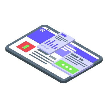 Gadget arayüz simgesi, izometrik biçim