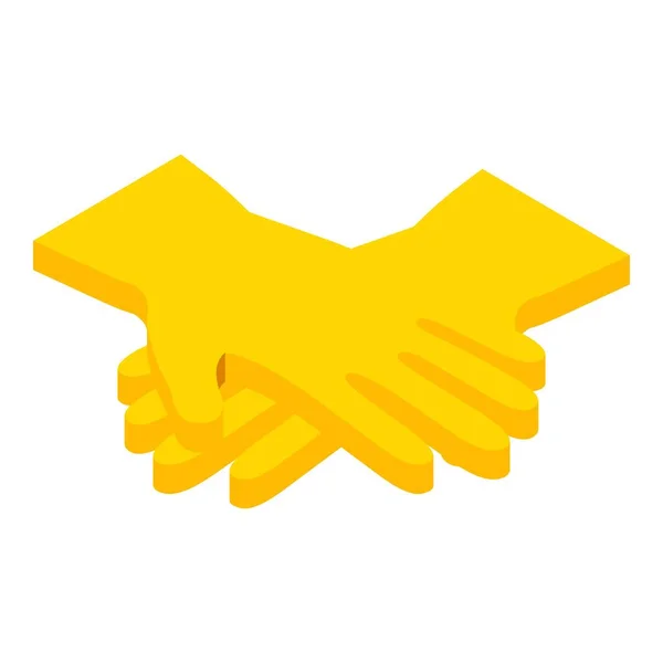 Ikona ochranných rukavic, izometrický styl — Stockový vektor