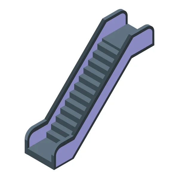 Icône escalator de station, style isométrique — Image vectorielle