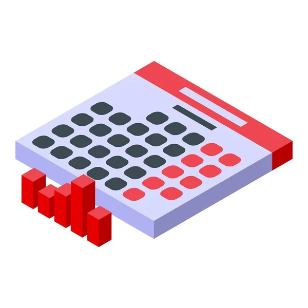 Calendario icono de programación, estilo isométrico — Vector de stock