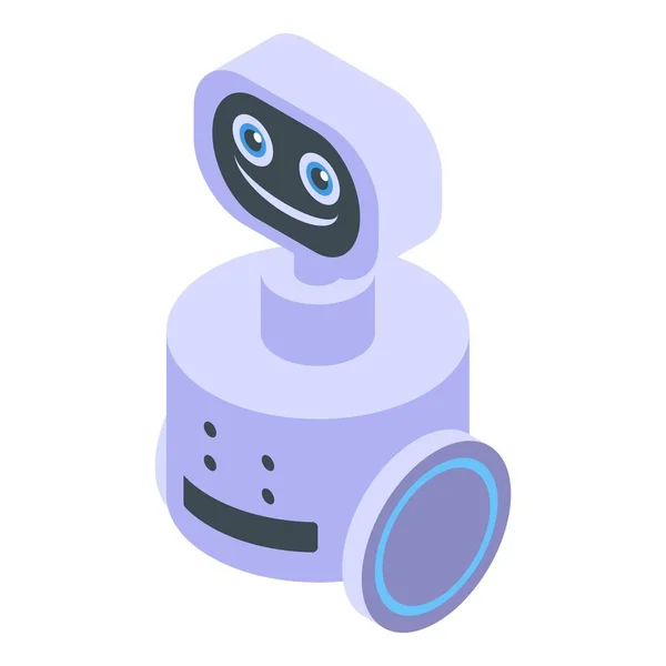 Robot icono asistente, estilo isométrico — Archivo Imágenes Vectoriales