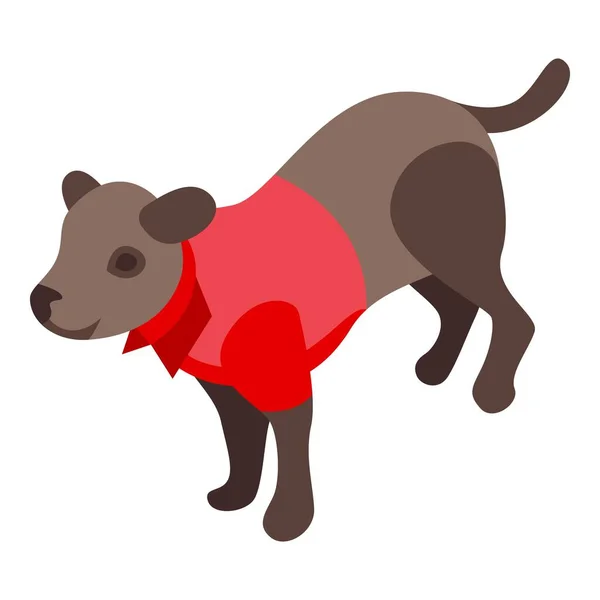 Cuidados cão pano ícone, estilo isométrico — Vetor de Stock