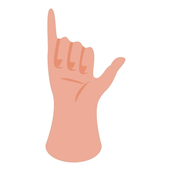Icono de gesto de dedo, estilo isométrico — Vector de stock