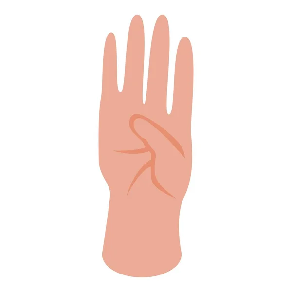 Empat jari ikon tangan, gaya isometrik - Stok Vektor
