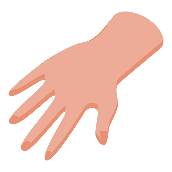 Pictograma mâinii umane, stil izometric — Vector de stoc