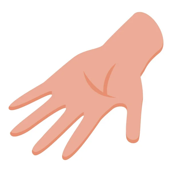 Hand palm icon, isometric style — Stock Vector