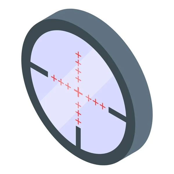 Icône de visée de portée centrale, style isométrique — Image vectorielle