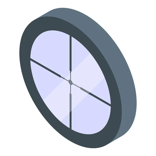 Ícone de visão do círculo óptico, estilo isométrico — Vetor de Stock