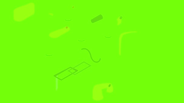 Електрична анімація піктограм головоломки — стокове відео