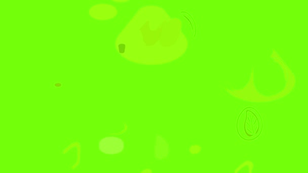 Tetera verde icono de la animación — Vídeo de stock