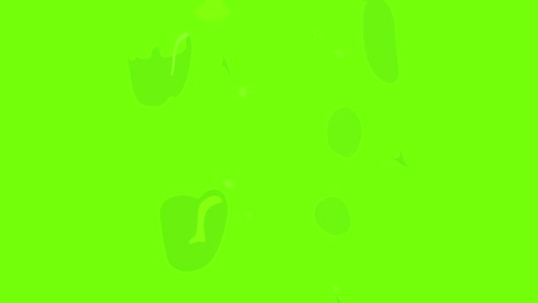 Animación icono de pimienta verde — Vídeo de stock