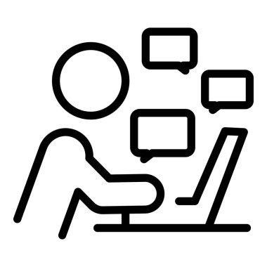 İnsan kaynakları çevrimiçi sohbet simgesi, özet biçimi