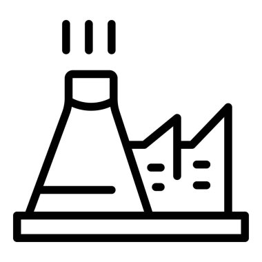 Yeşil çevre fabrikası simgesi, özet biçimi