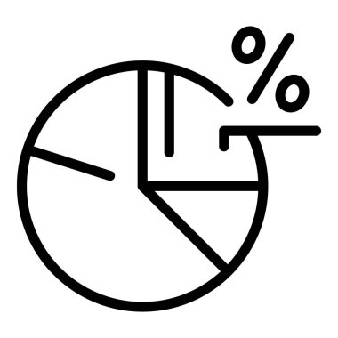 Sosyal medya pazarlama pasta grafiği simgesi, özet biçimi