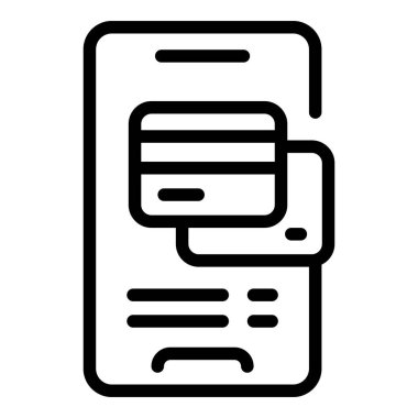 Sosyal medya pazarlama telefon simgesi, özet biçimi