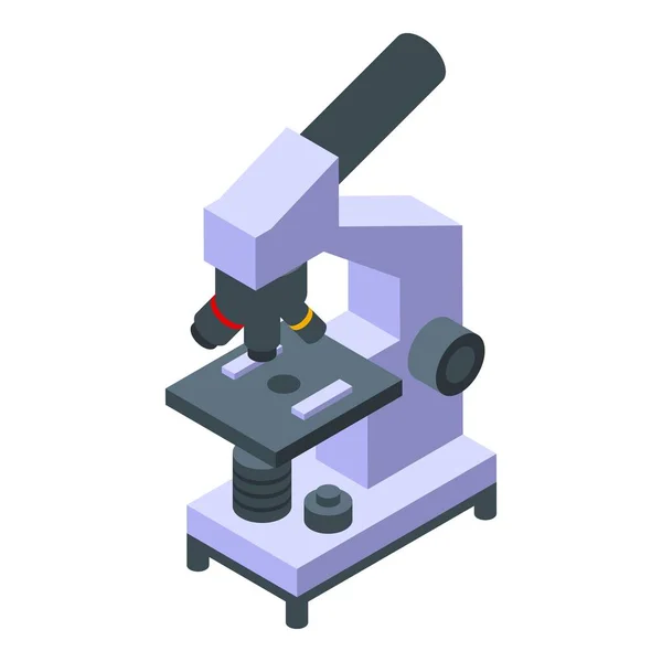 Research scientist microscope icon, isometric style — Stock Vector