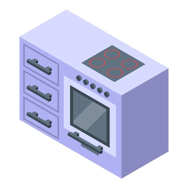 Icono de muebles de cocina, estilo isométrico — Vector de stock