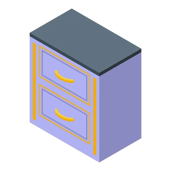 Schublade Küchenmöbel-Ikone, isometrischer Stil — Stockvektor