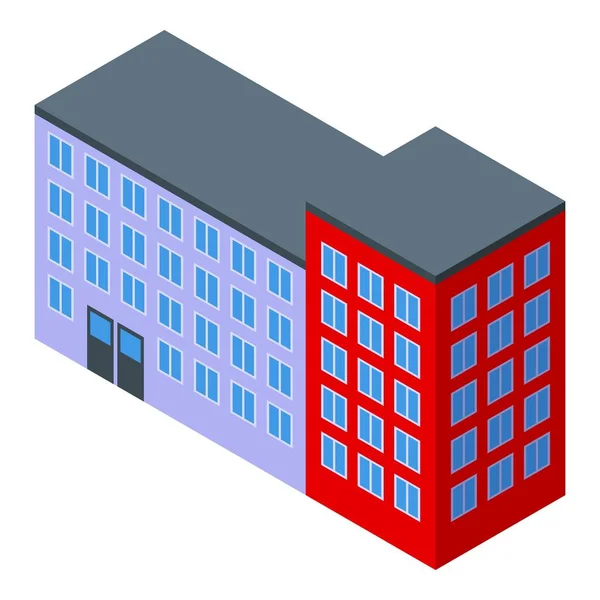 Campus building icon, isometric style — Stock Vector