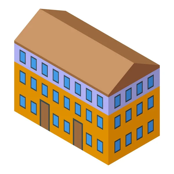 Ikona školního domu, izometrický styl — Stockový vektor