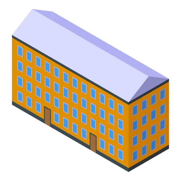 Campus apartment icon, isometric style — Stock Vector