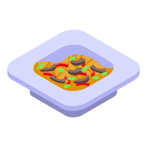 Icône du restaurant Wok menu, style isométrique — Image vectorielle