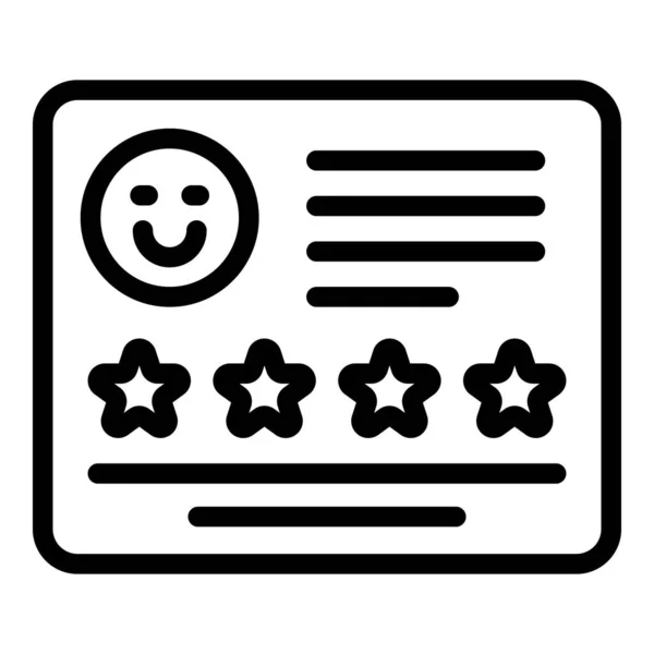 Human resources rating icon, outline style — Stock Vector