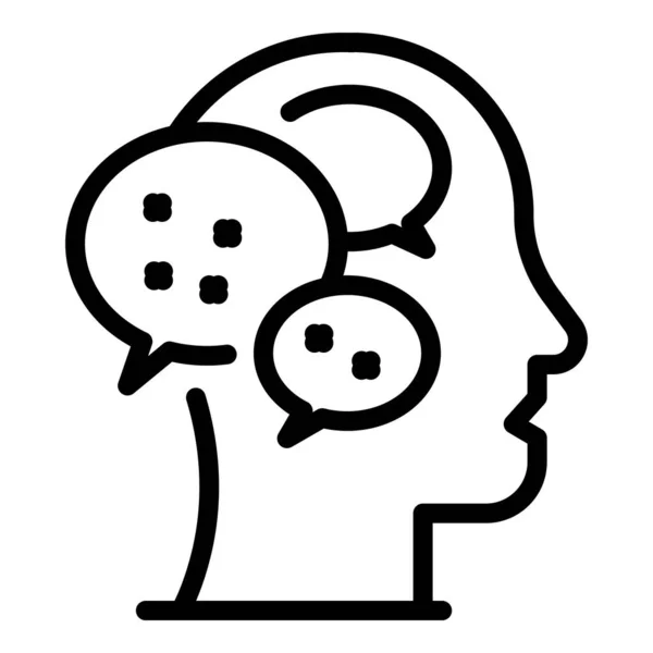 Human Resources mind chat icon, shite style — стоковый вектор