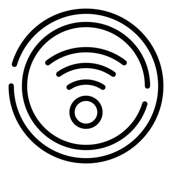 Accessible wifi point icon, outline style — Stock Vector