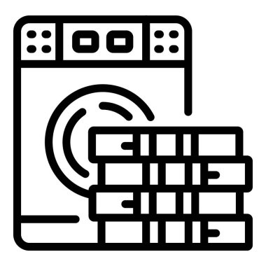 Çamaşır makinesi simgesi, özet biçimi