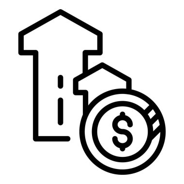 Mali planlama büyütme simgesi, özet tarzı