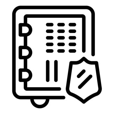 Finansal planlama dijital güvenli simgesi, özet biçimi