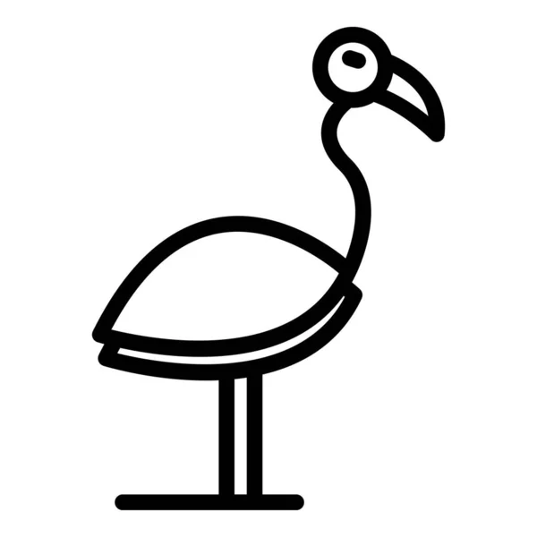 Ikona flaminga tropikalnego, szkic stylu — Wektor stockowy