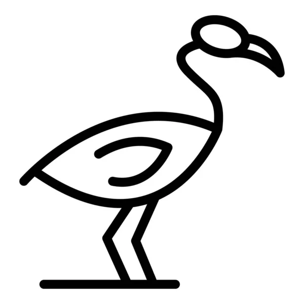 Zomer flamingo icoon, outline stijl — Stockvector