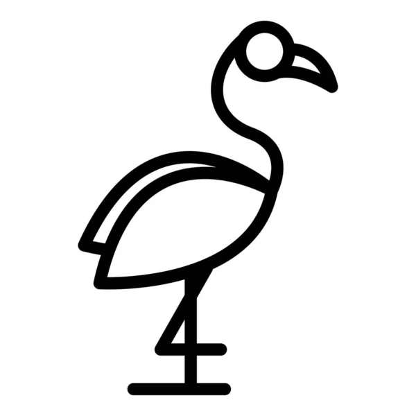 Ícone do flamingo do jardim zoológico, estilo do esboço —  Vetores de Stock