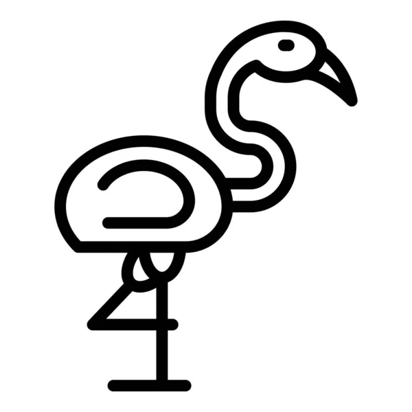 Ícone de flamingo trópico, estilo esboço — Vetor de Stock