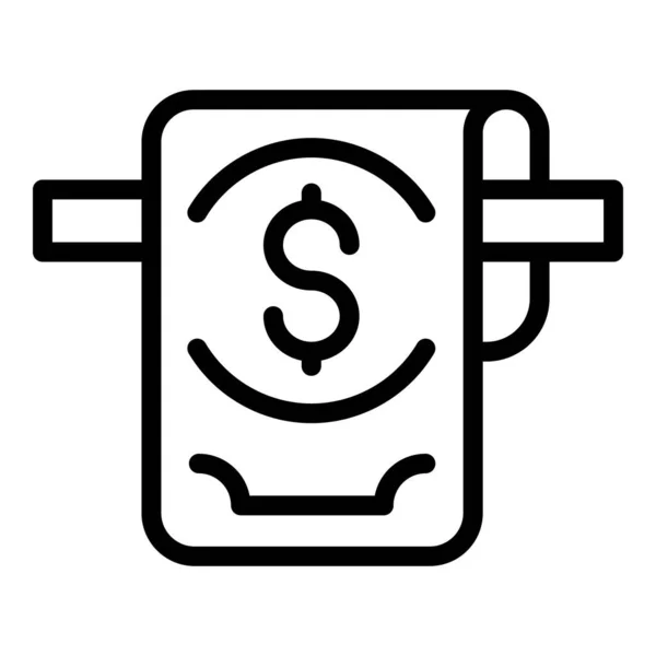 Icono del banco del dinero de la lavandería, estilo del esquema — Archivo Imágenes Vectoriales