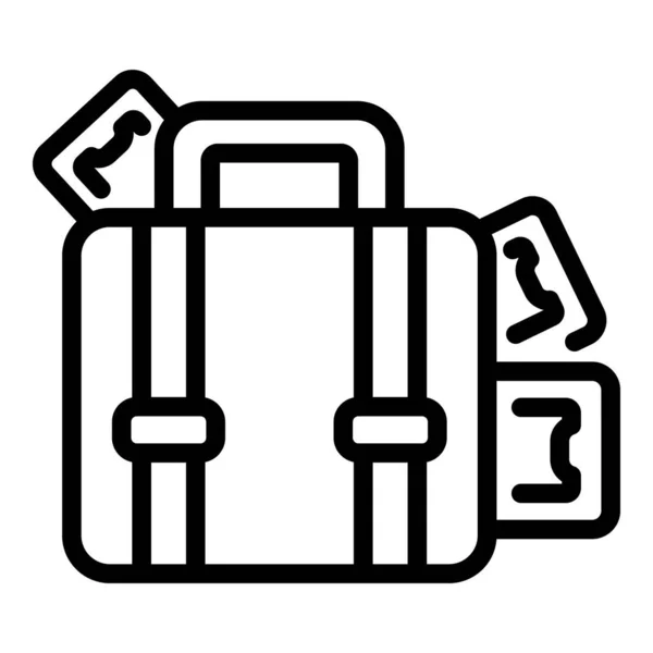 Піктограма валізи для білизни, стиль контуру — стоковий вектор