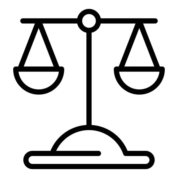 Πλυντήριο χρημάτων δικαστής ισορροπία εικονίδιο, περίγραμμα στυλ — Διανυσματικό Αρχείο